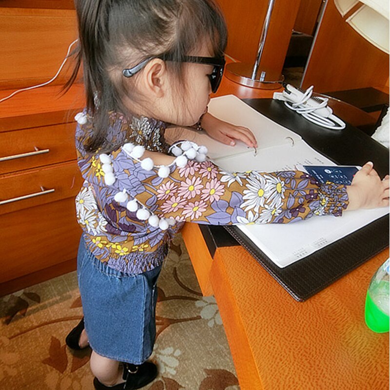 Para chicas blusa de manga larga flor Tops estampados camisas Bebé Ropa de niños para niñas 2 4 5 5 5 6 6 7 8 9 años Tops blusas