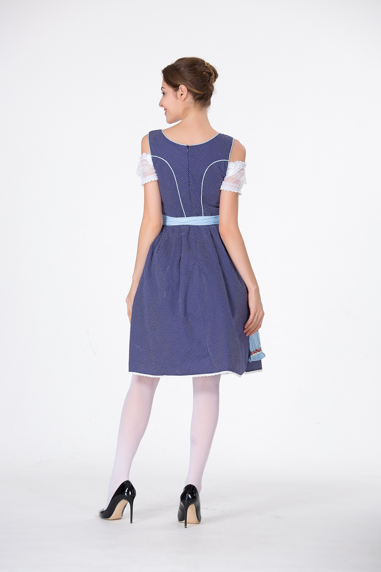 Adult Female German Oktoberfest Costume Traditional Bavarian Bar Maid Costume S-3XL