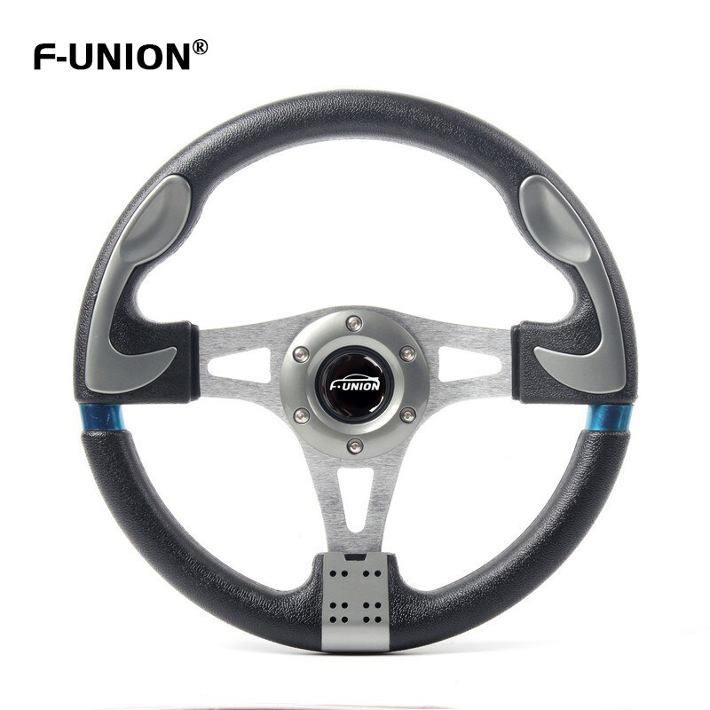Car Accessories Sports Steering Wheel Quick Release Modified Steering Wheel 13 Inch 330mm Aluminum Moving Rudder: gray