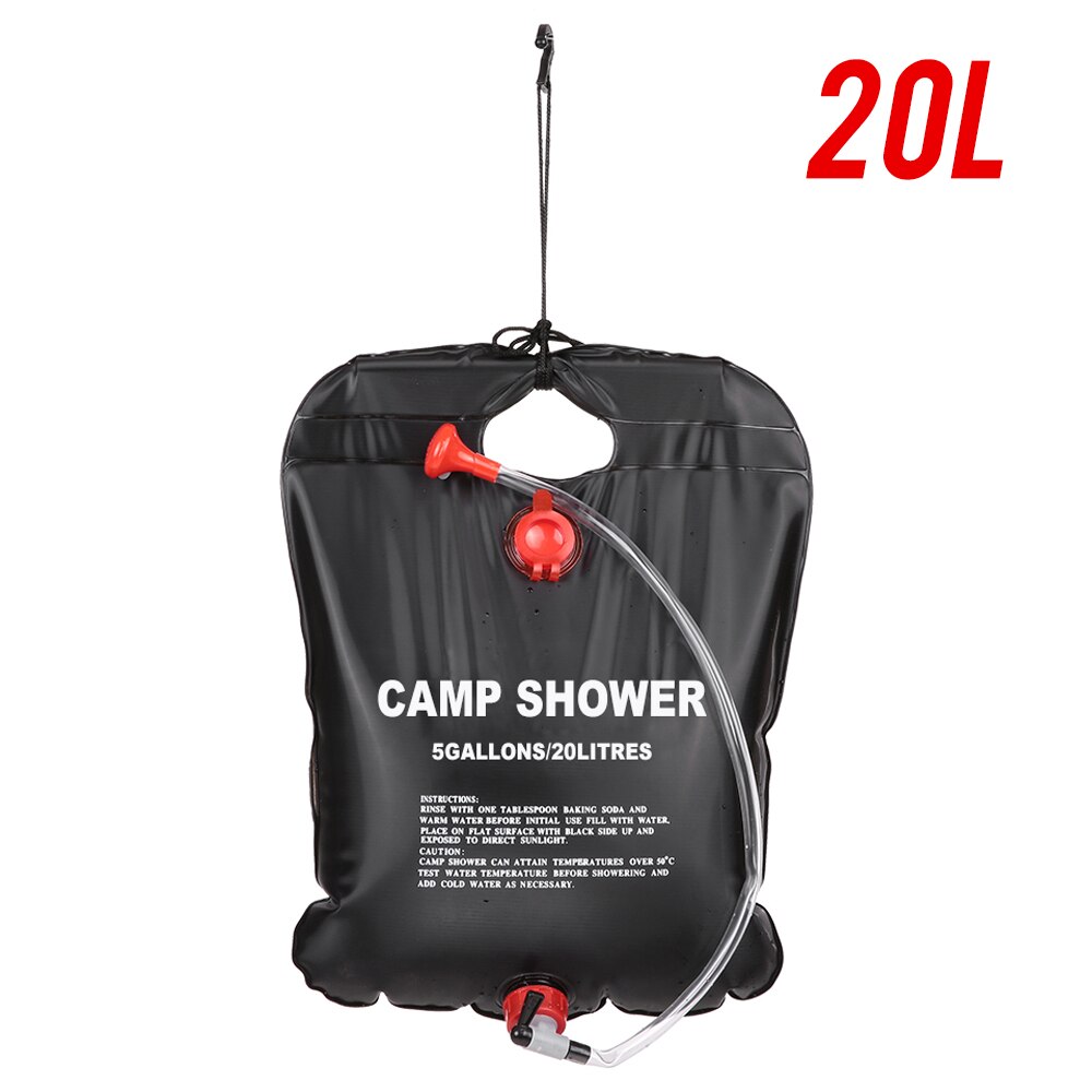 Camping brusebad 12v elektrisk udendørs brusebagsæt til rejsebilvask camping vandposesæt vandreture blomstrende planter vanding: Vandopbevaringspose