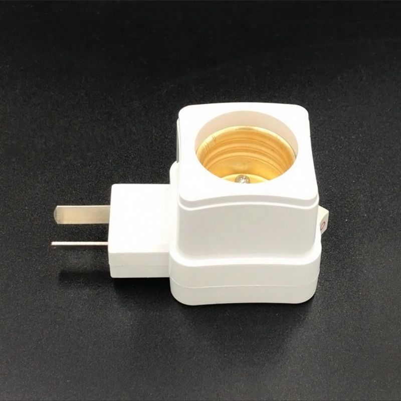 1PC Rotary E27 Plug-in Screw LED Light Bulb Holder Lamp Base Socket Plug Adapter Converter With ON/OFF Button