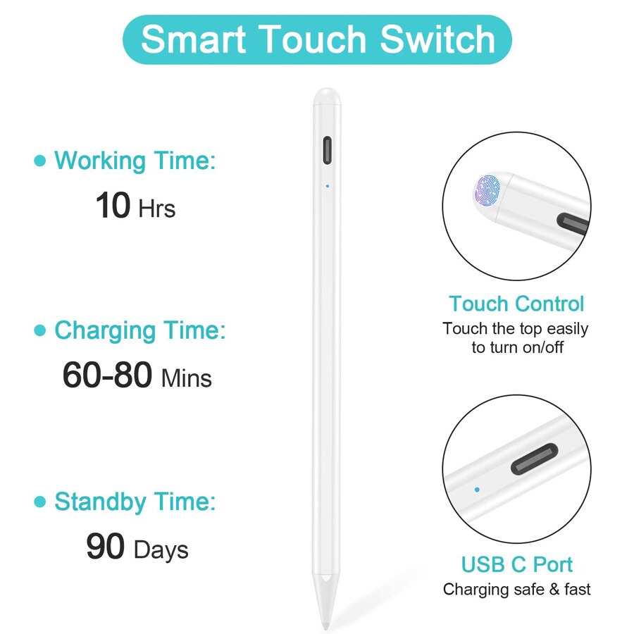 For Apple IPad Pencil For Stylus Pen IPad Pro 11 12.9 6th 10.2 7th 8th Generation Mini 5 Air 3 4 Palm Rejection