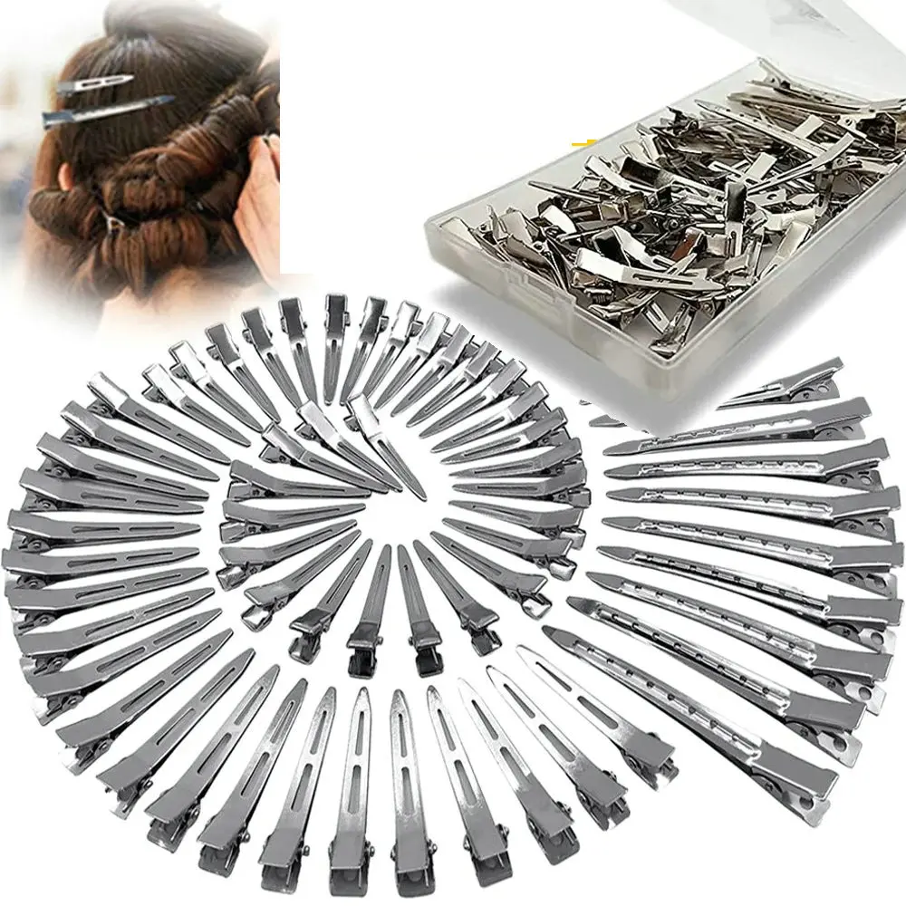 2-10 Stück Metall Entenschnabel Clip Krokodil Lockige Haarnadel Haarspangen Frisur Halter Flauschige Haarwurzel Salon Haarschnitt Kopfbedeckung Bobby Pin