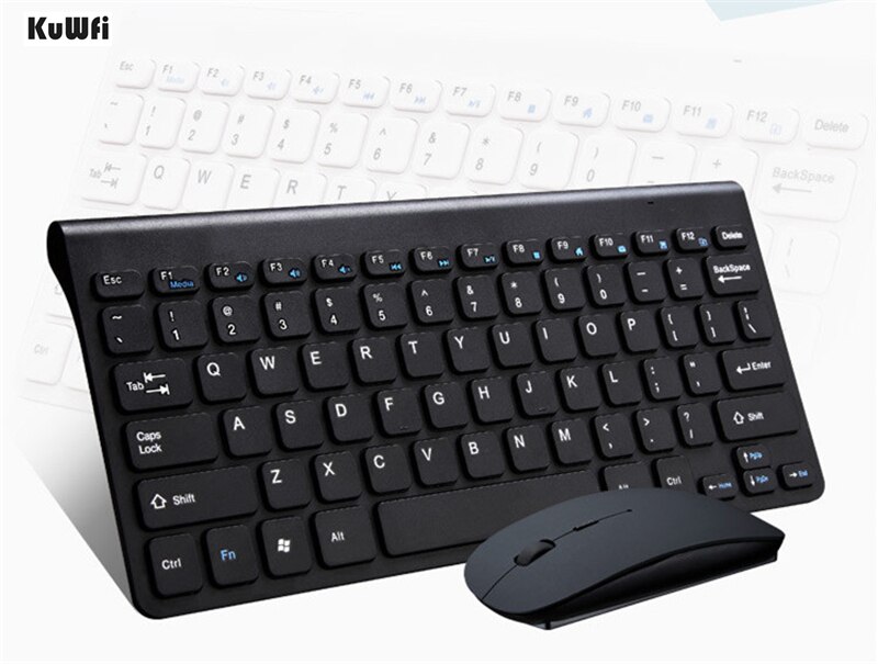 2.4GHz Wireless Keyboard With Cover With Mouse Mic... – Grandado