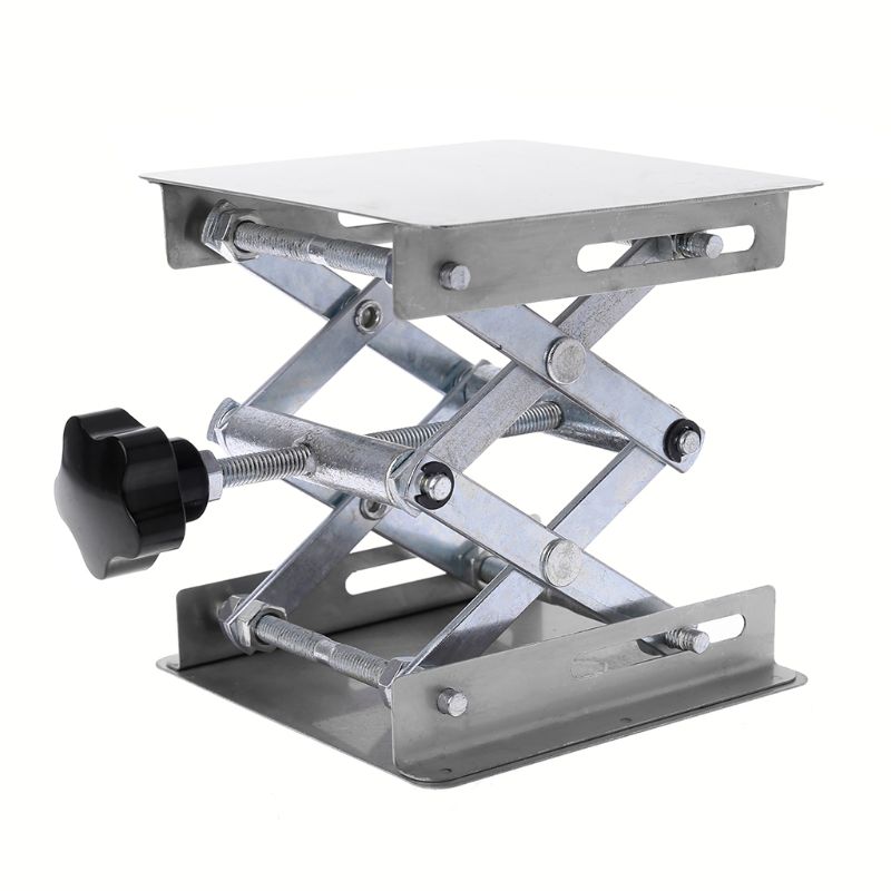 Stainless Steel Scientific Experiment Laboratory Lifting Platform Stand Rack Scissor Jack Bench Table Lab Lifter 100x100mm