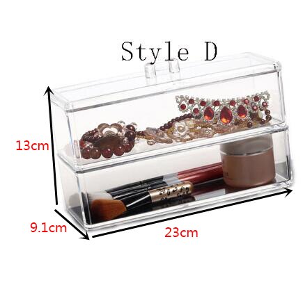 tiroir en acrylique Transparent, Portable, empilable, détachable, boîte de rangement cosmétique anti-poussière: D