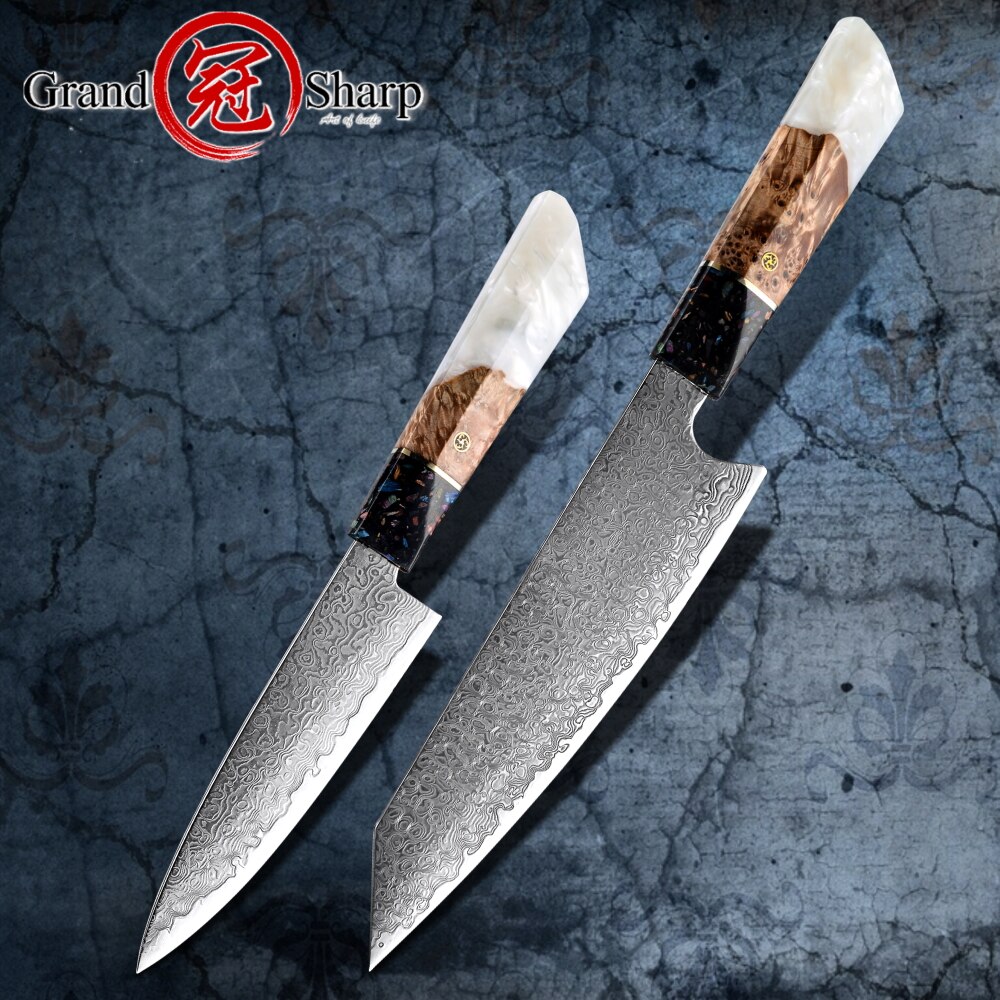 Grandsharp Chef's Knife 67 Layers vg10 Japanese Damascus Kitchen Knife Kitchen Stainless Steel Tools Gyuto Utility Kiritsuke