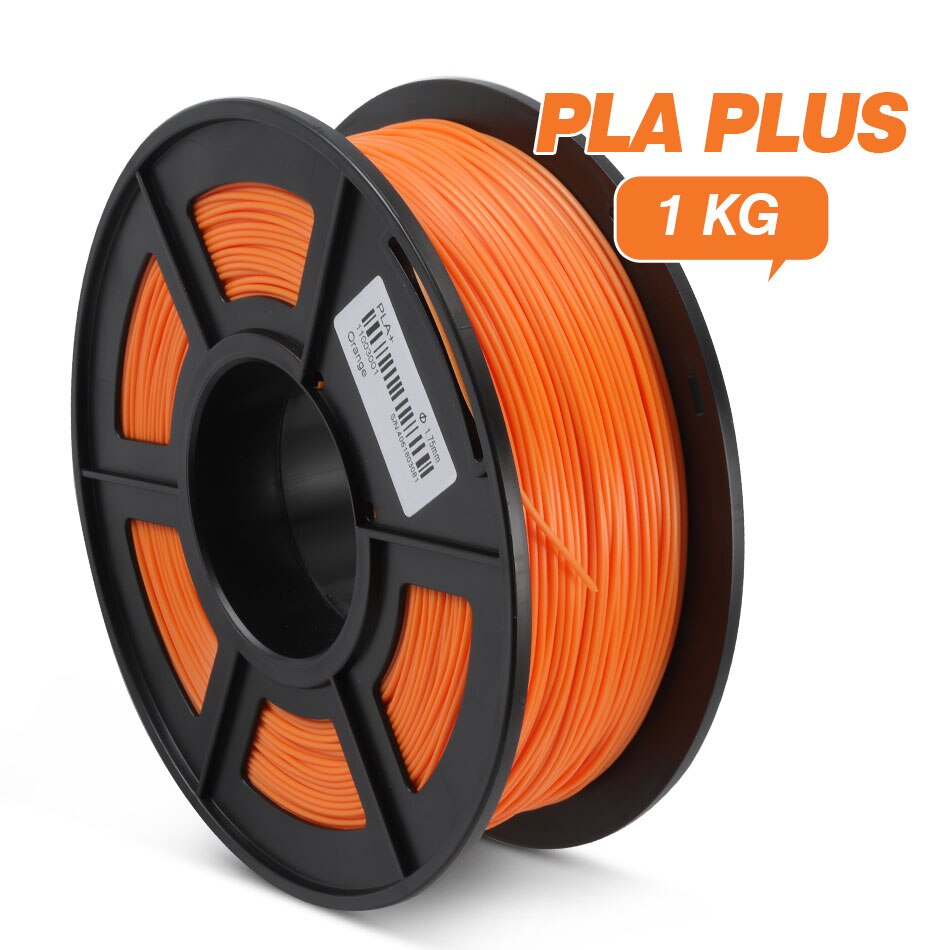 1.75mm PLA /PLA Plus 3D Printer Filament For FDM 3D Printer 1KG With Spool 100% No Bubble Non-toxic PLA /PLA+ Filament: PLA PLUS Orange