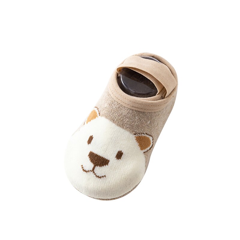 1 Pair Baby Girls Boys Cute Cartoon Non-slip Cotton Toddler Floor Socks Animal Pattern First Walker Shoes For Newborns: CS