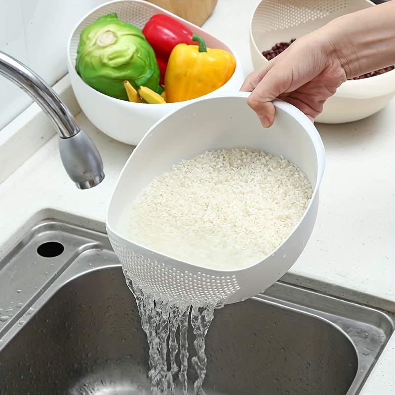 1-teiliger Reisedrainagekorb, Reisfilter, Obst- und Gemüse-Entwässerungssieb, Küchenbedarf, kleine Werkzeuge, vielseitig einsetzbar