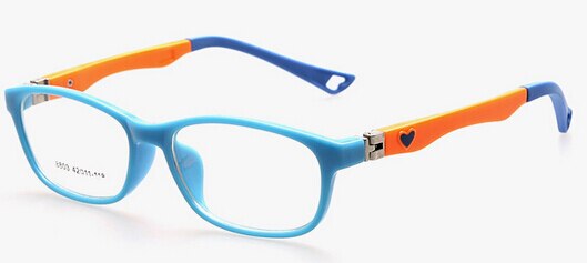 Montura óptica para niños, gafas para niños, montura óptica para niñas, transparente, graduadas, flexibles, TR, 8803: C6 Blue Orange