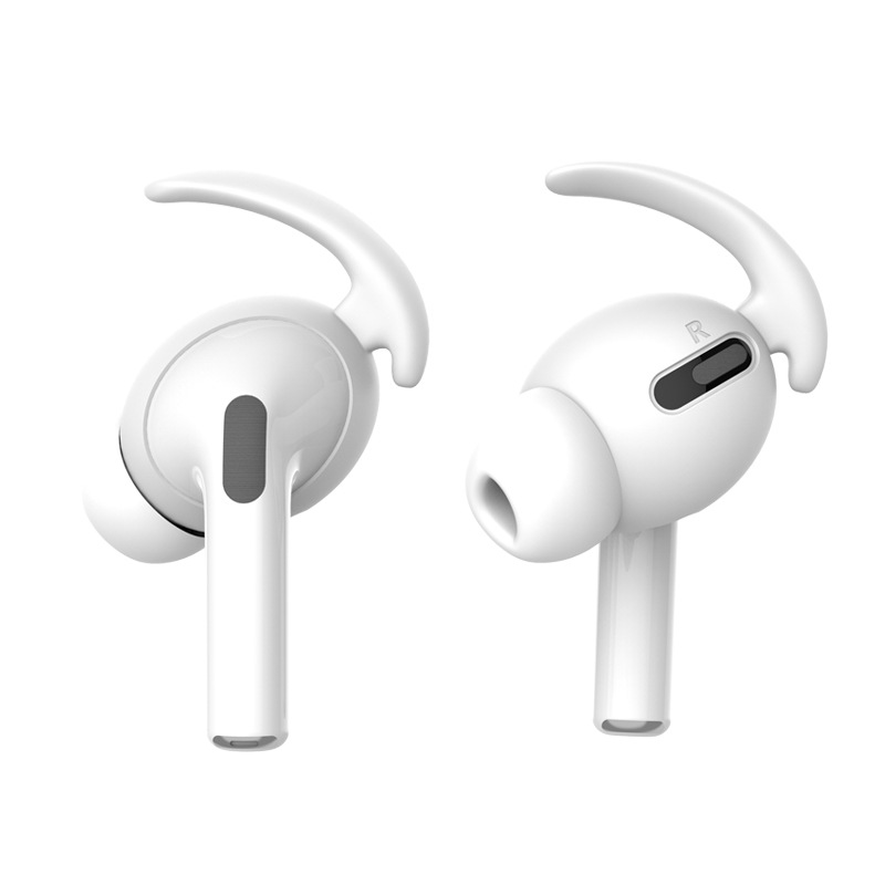 Myke silikon øretelefoner mot trykk til eple airpods pro luft belger airpods pro bluetooth trådløse hodetelefoner ørepropper silikonstropp: Hvit