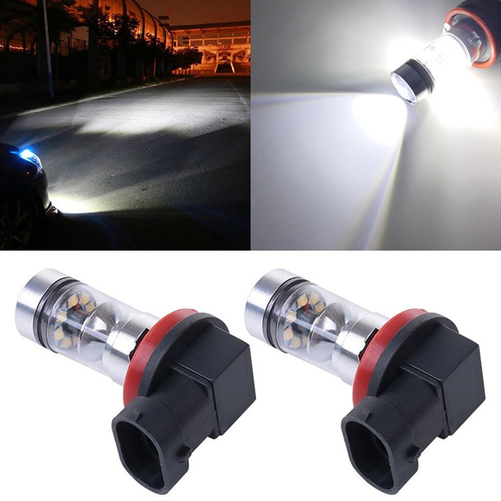 1 paar H11 20LED 100W hoch Energie Projektor Nebel Fahr Licht Lampen-Weiß