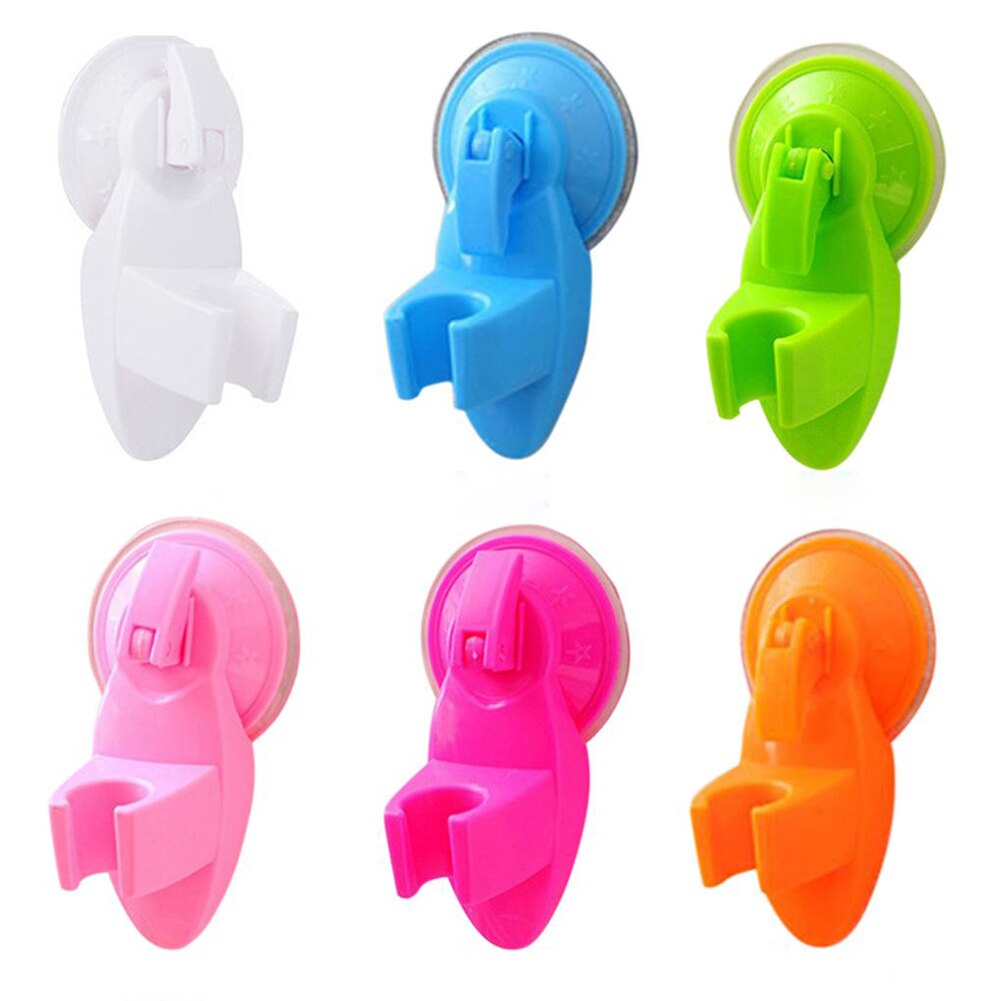Bathroom Plastic Strong Suction Cup Wall Mounted Shower Head Bracket Holder Seat