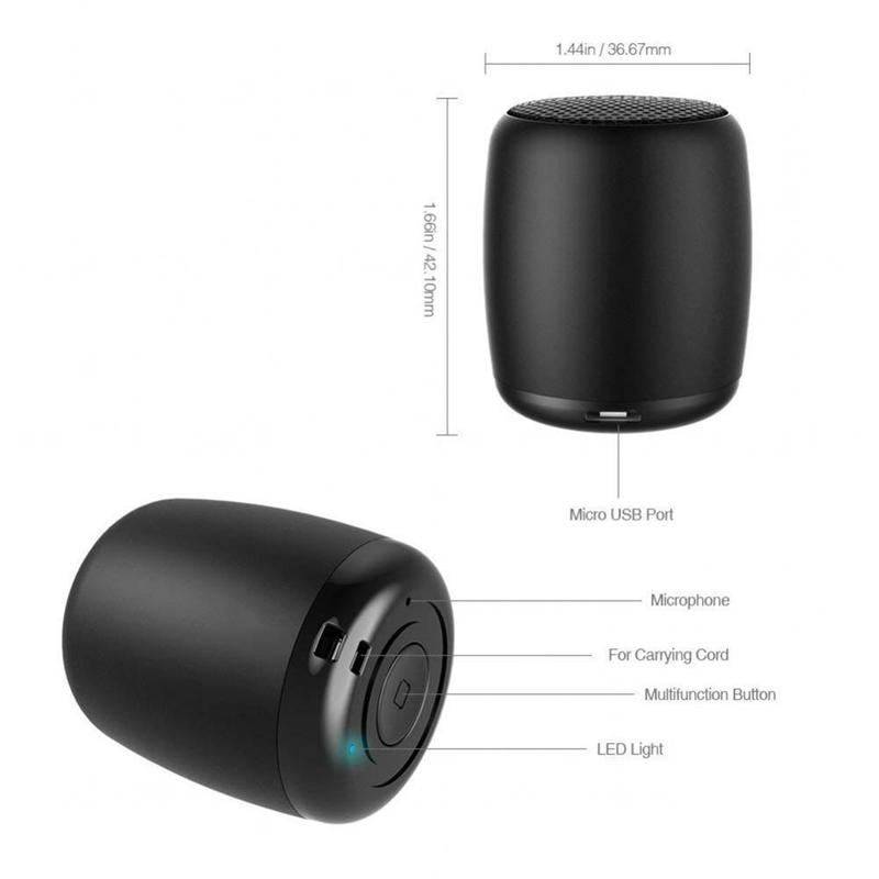 Mini Loudspeaker Bluetooth Speaker Portable Stereo Music Wireless Bluetooth Mic Built-in Handsfree Speaker Remote Control S G7J6