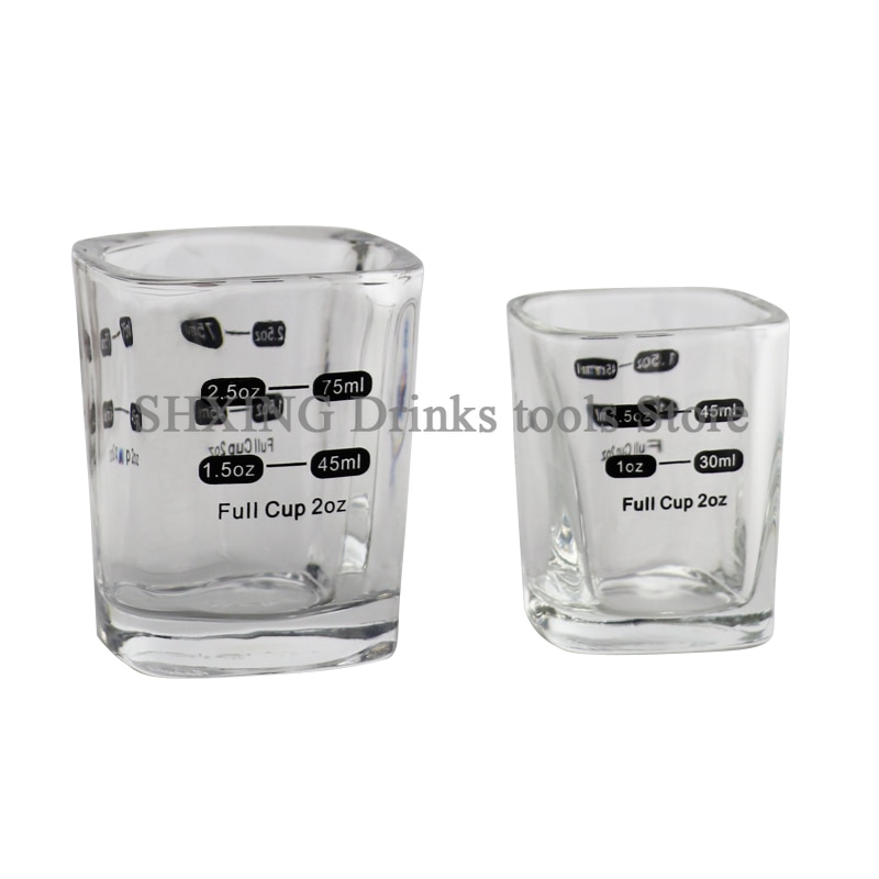 60ml/75ml carré épaissi tasse à café expresso verre once tasse once tasse graduée tasse à mesurer tasse concentrée