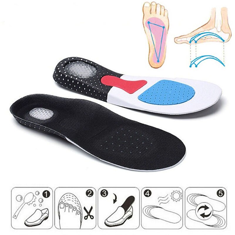 1 paire épaississement Absorption des chocs basket Football Sport Silicone Gel semelle souple unisexe solide Sport chaussures coussinet