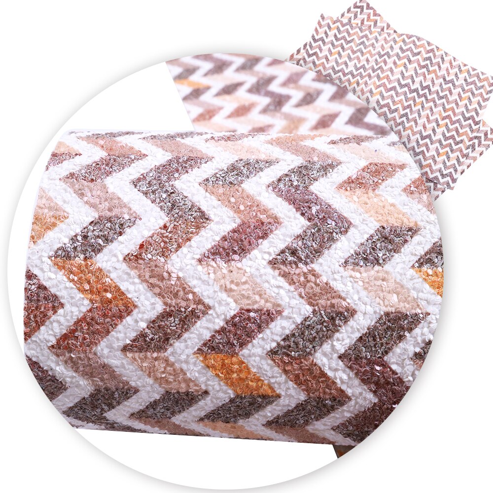 Tela de cuero sintético brillante con patrones de ondas coloridas de 20x34 cm, materiales hechos a mano para hacer artesanías, 1Yc4029: 1065841003