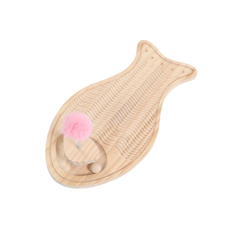 Solid Wood Cat Scratcher Does Not Debris Cat Scratching Board Interactive Kitten Scraper Board Toy Funny Cats Toys: A