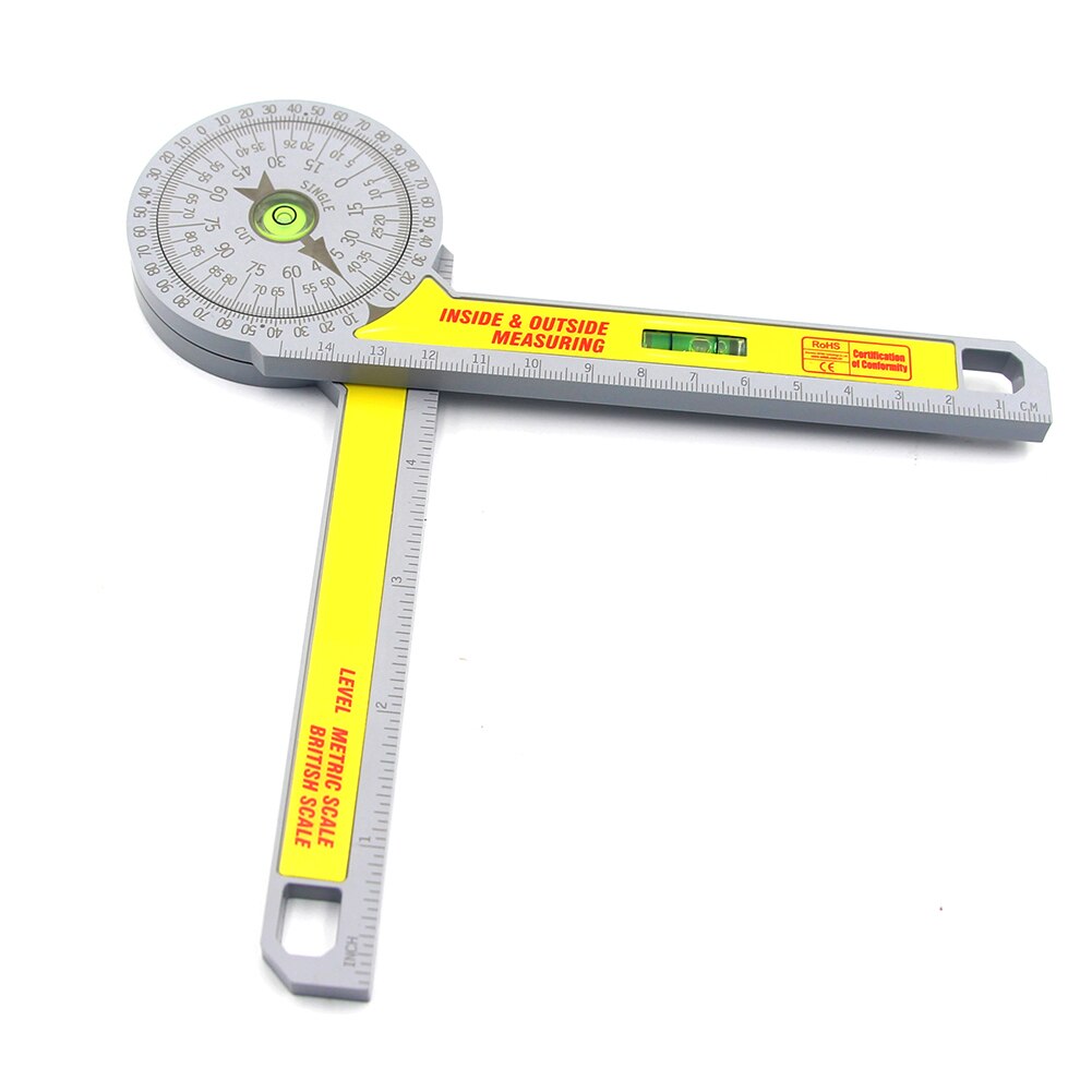 Hoge Nauwkeurigheid Verstekzaag Gradenboog 360 Graden Goniometer Hoek Heerser Diy Vierkante Heerser Voor Binnen Buiten Meten Carpenter Tool