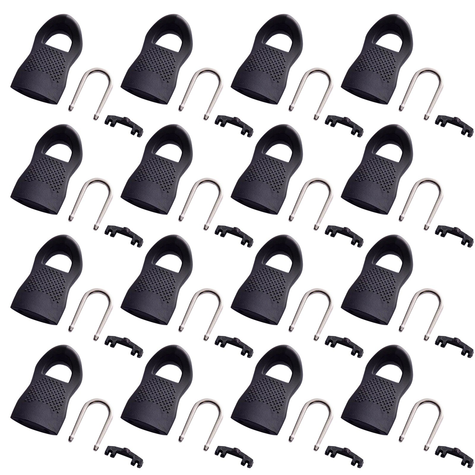 25pc Zipper Puller Detachable Zipper Puller Suit Clothing Jacket Coat Zipper Puller Household DIY sewing manual supplies: BKL 16PC