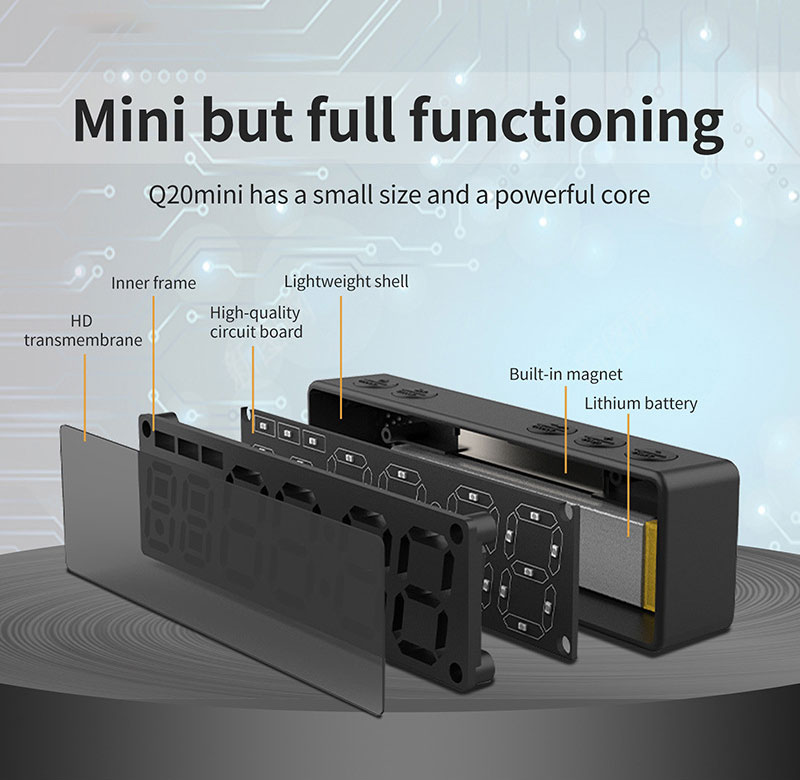 Fitness Timer Portable Gym Timer Interval Timer Workout Fitness Clock Countdown/UP/Stopwatch Magnetic Rechargeable