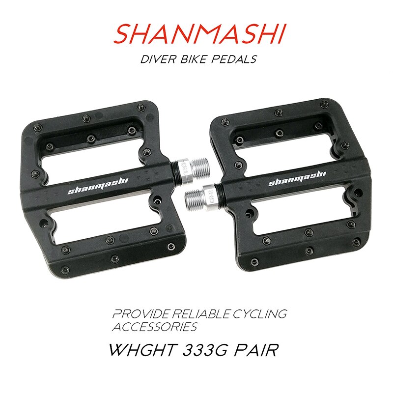 SMS vélo pédale vtt nylon fibre roulements pédales plat Y engrenage fixe ultra-léger 345g cyclisme 9/16 BMX VTT repose-pieds