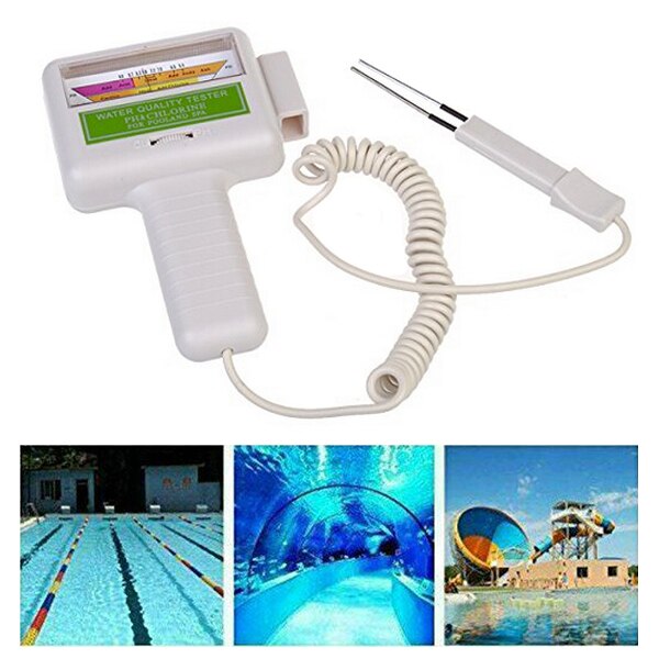 Vand ph /cl2 klor tester niveaumålere til swimmingpool spabade storskærm fysik 17.5*11.6*3.1 cm em88