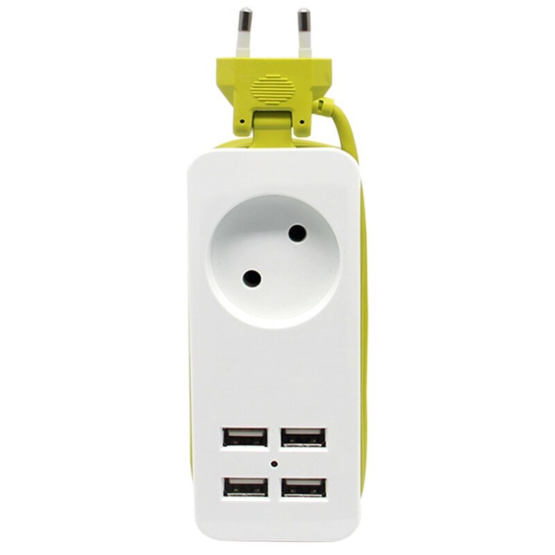 Travel Power Strip Portable Extension Stopcontact Met 4 Usb Wall Charger Smart Desktop Socket Eu Plug