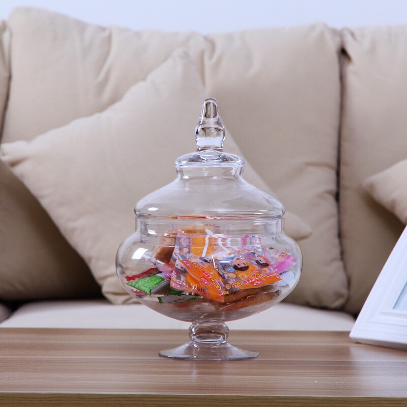 European Transparent Glass candy jar with Wedding dessert decoration candy, snacks, dried fruit jar Storage tank 3PCS/set