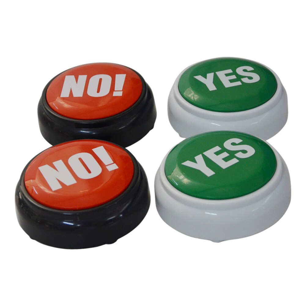 2 pièces électronique parlant oui non son bouton jouet événement fête fournitures cerveau formation connaissances quiz compétition supplie pour les enfants