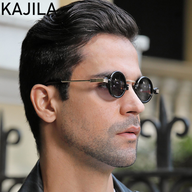 Vintage Small Round Steampunk Sunglasses Men Luxury Brand Punk Sun Glasses For Male Eyewear Shades Lentes De Sol