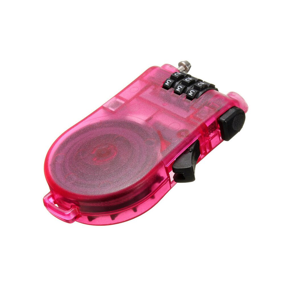 Password Code 3 Digit Rope Ski Anti Theft Padlock Pram Long Roller Cable Lock Mini Bicycle Parts Extendable Wire Security