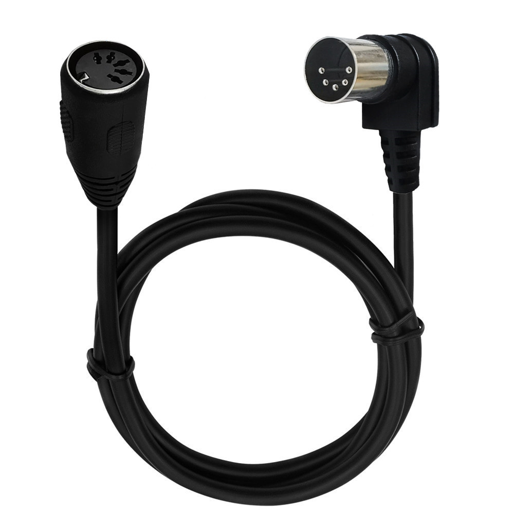 Câble MIDI mâle à mâle et femelle, 5 broches DIN mâle, câble d'extension Audio pour prise de haut-parleur noir 3m/1.5m 0.5m