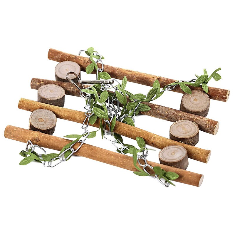 Papagaio pássaro ramo natural outono chocalho com madeira pequena gaiola animal pendurado cama brinquedo suprimentos para animais de estimação ju8