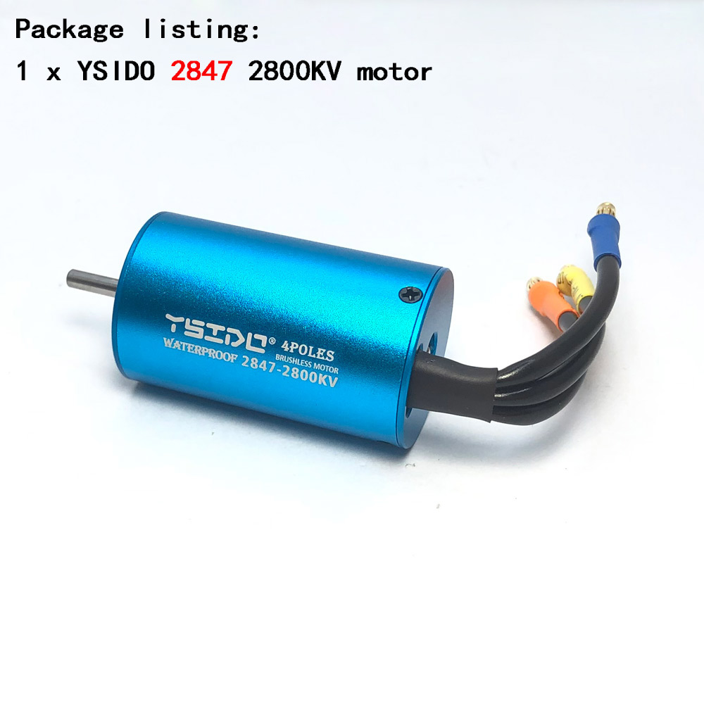 Ysido 2435 2440 2838 2847 børsteløs motor 35a 45a esc til wltoys 124016 remo Hobby xlh timaya redcat 1/12 1/14 1/16 rc båt bil: Svart