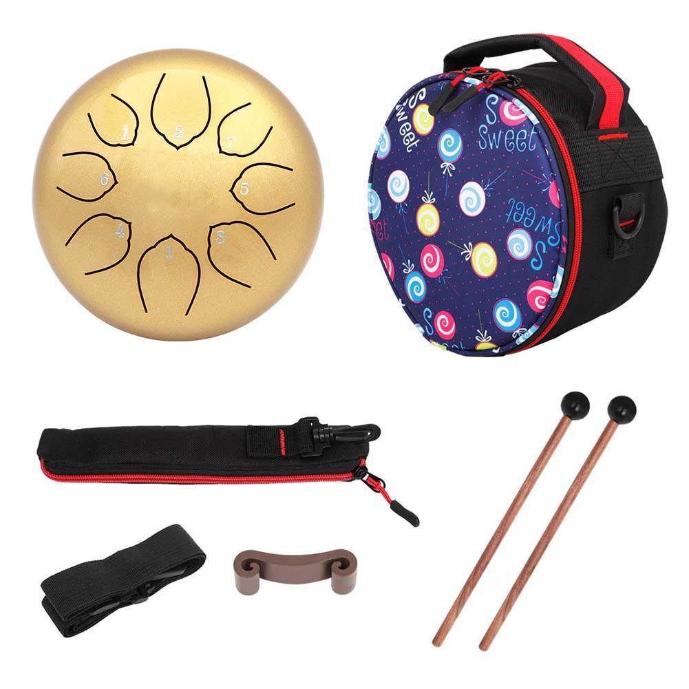 Instrumento de música budista de 6 pulgadas y 8 tonos, instrumento para cantar y sanar el sonido