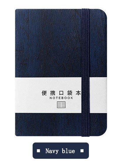 A6/A7 Pocket Notebook Portable diary Notepad Journals notebook agenda 2022 planner записная книжка office school supplies: Dark blue / A7