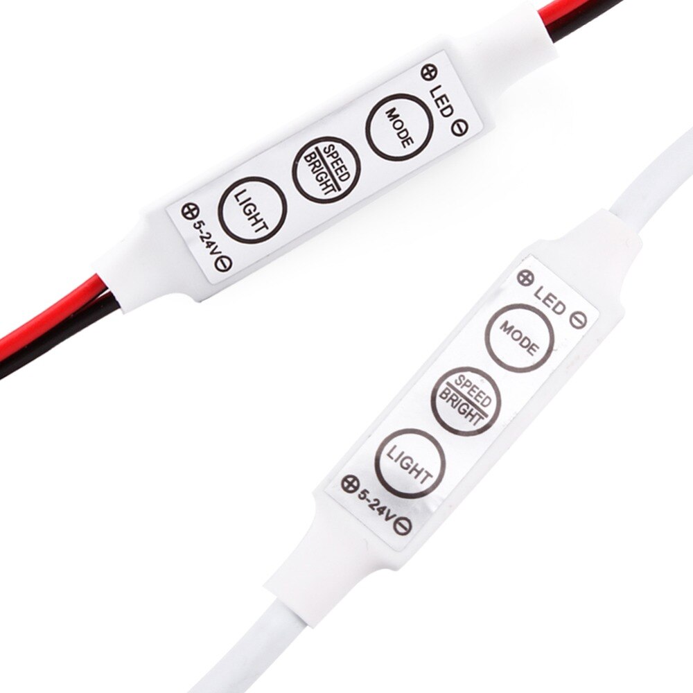 Mini 3 Key LED Strip Controller Single Color Dimmer for LED 3528 5050 Strip Light