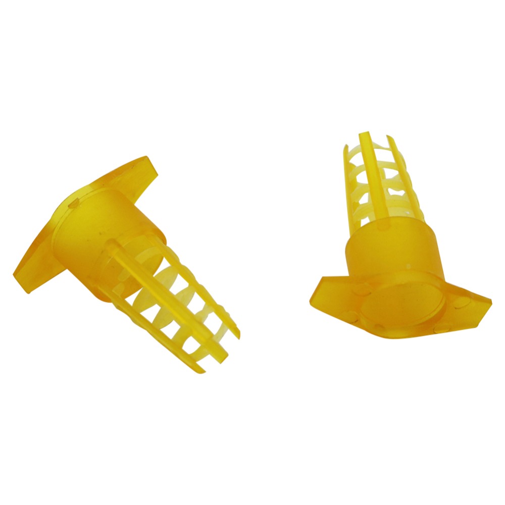 300Pcs Beekeeping Tools Cell Protector Cages Yellow Plastic Bee Queen Cage Protective Cover Beekeeping Equipment