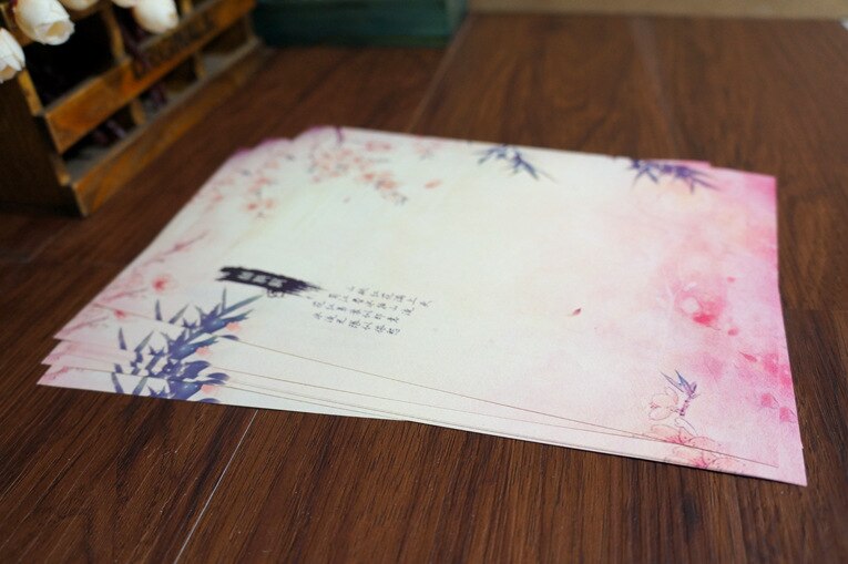 Ancient Chinese Style Series Retro Letter Paper Bamboo 8Pcs/set