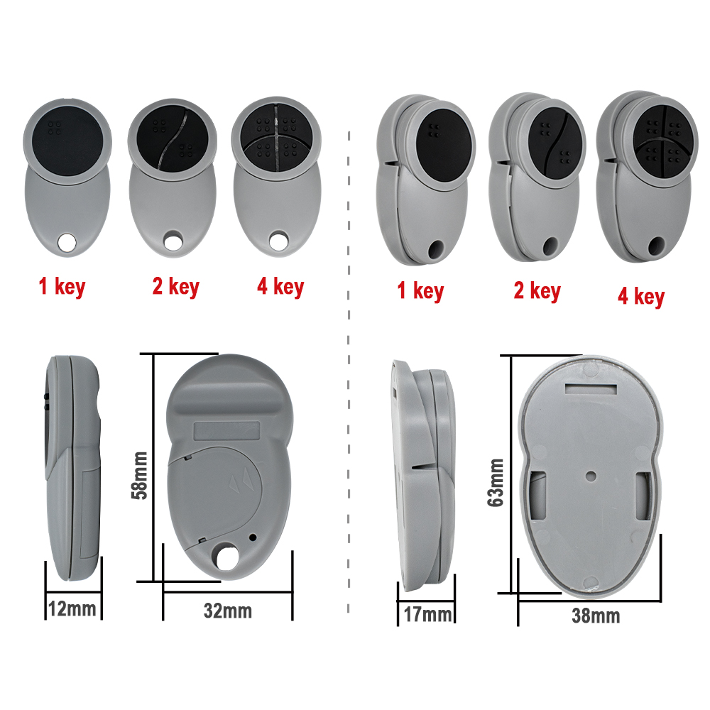 TELECO TXP-868-A01 A02 A04 868MHz Garage Door Remote Control Command Transmitter for Teleco Gate Opener 868MHz Rolling Code