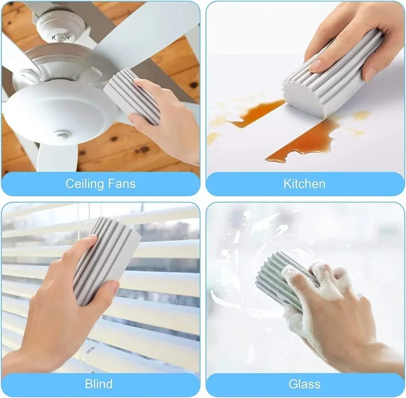 PVA Dust Cleaning Sponge Reusable Multifunctional Kitchens Household Sponge Cleaning Brush for Car Blinds Cleaning Sponge