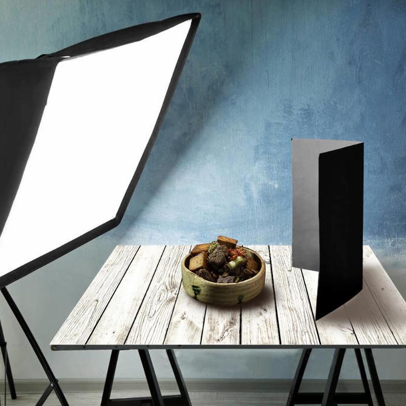 60x60cm Retro Wood Board Texture Photography Background Backdrop Cloth Studio Video Photo Backgrounds Decoration Props For Food