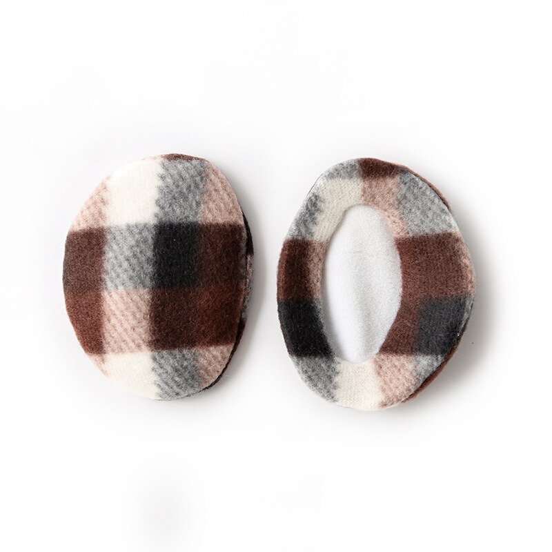 Orejeras sin banda para hombre y mujer, protectores de orejas gruesos y cálidos de lana, a prueba de viento, para clima frío, para invierno, 1 par: coffee M