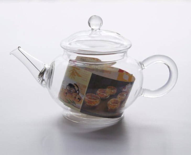 Gennemsigtig tekande varmebestandig glas tekande med kinesisk infusions kaffeblomst te blad urtepotte 250ml holdbar kedel