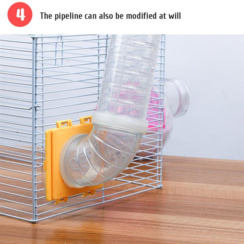 Hamster Tubes Set Transparent Hamster Cage Toys DIY Connection Tunnel Track Rat Toy Dureble Toys For Hamster