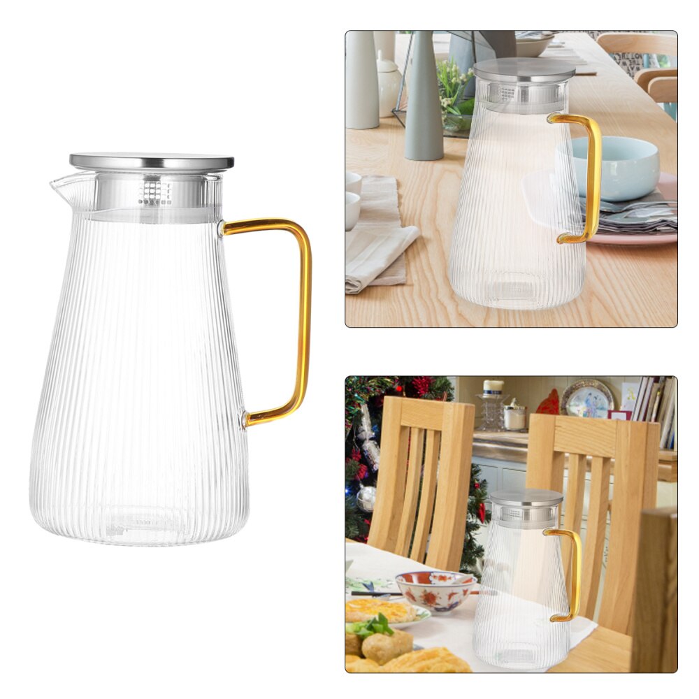 Heat Resistant Water Carafe Glass Pitcher Household Drinking Juice Pitcher