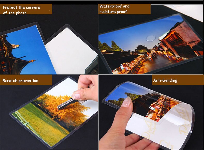 Film plastique laminé thermique en PET 80mic A5, 100x216mm, 155 feuilles/paquet, pour la protection des Photos/documents/cartes/images