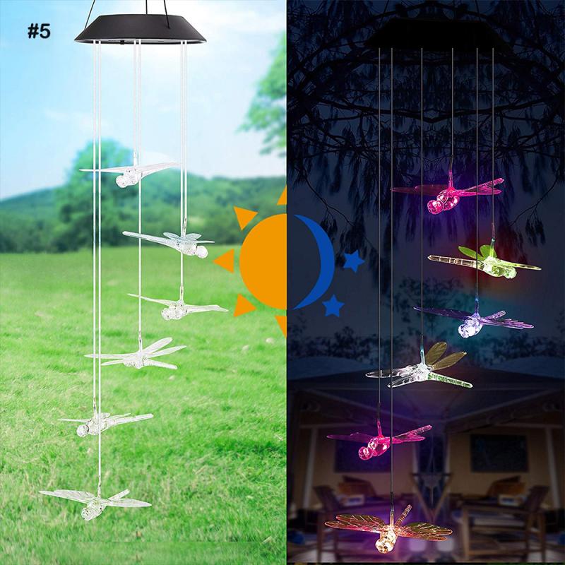 Led Zonne-energie Zonne-energie Wind Chime Light Led Opknoping Hanger Spinner Windchime Outdoor Thuis Tuin Decoratieve Craft: 05